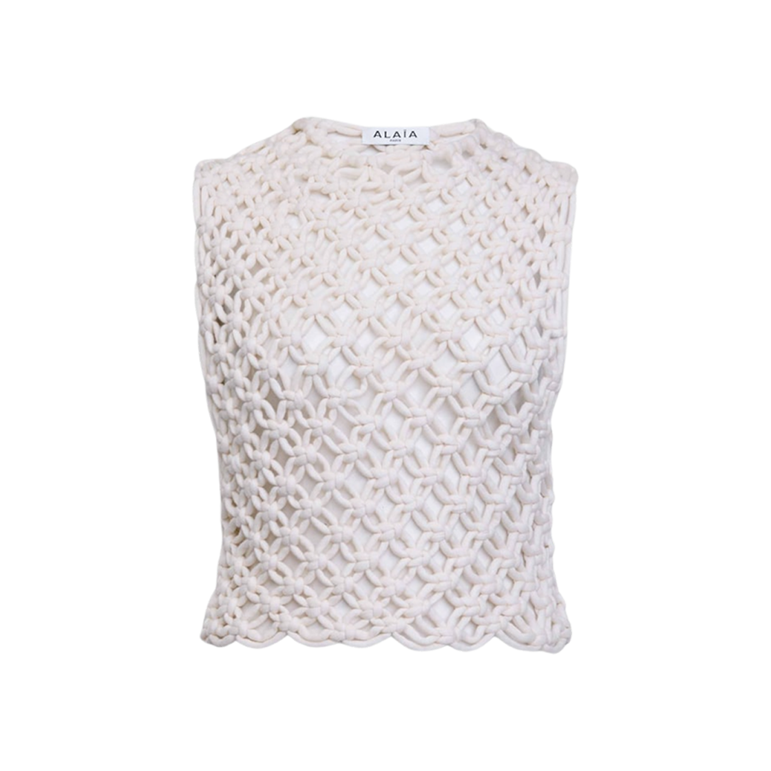 AA9H1223K091B-054 (W) Alaia Hand Knotted Top White