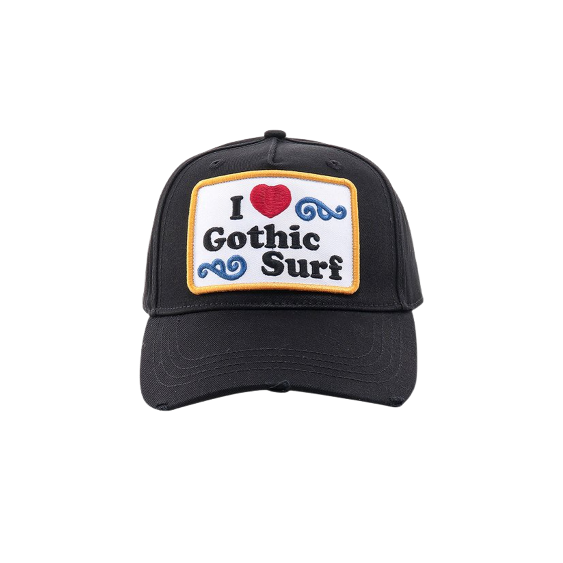 디스퀘어드2 로고 패치 베이스볼 캡 블랙(Dsquared2 Logo Patch Baseball Cap Black)