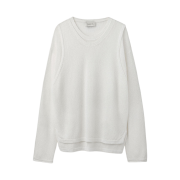 UMARMUNG Japanese Paper Yarn Vest Layered Pullover_Bone