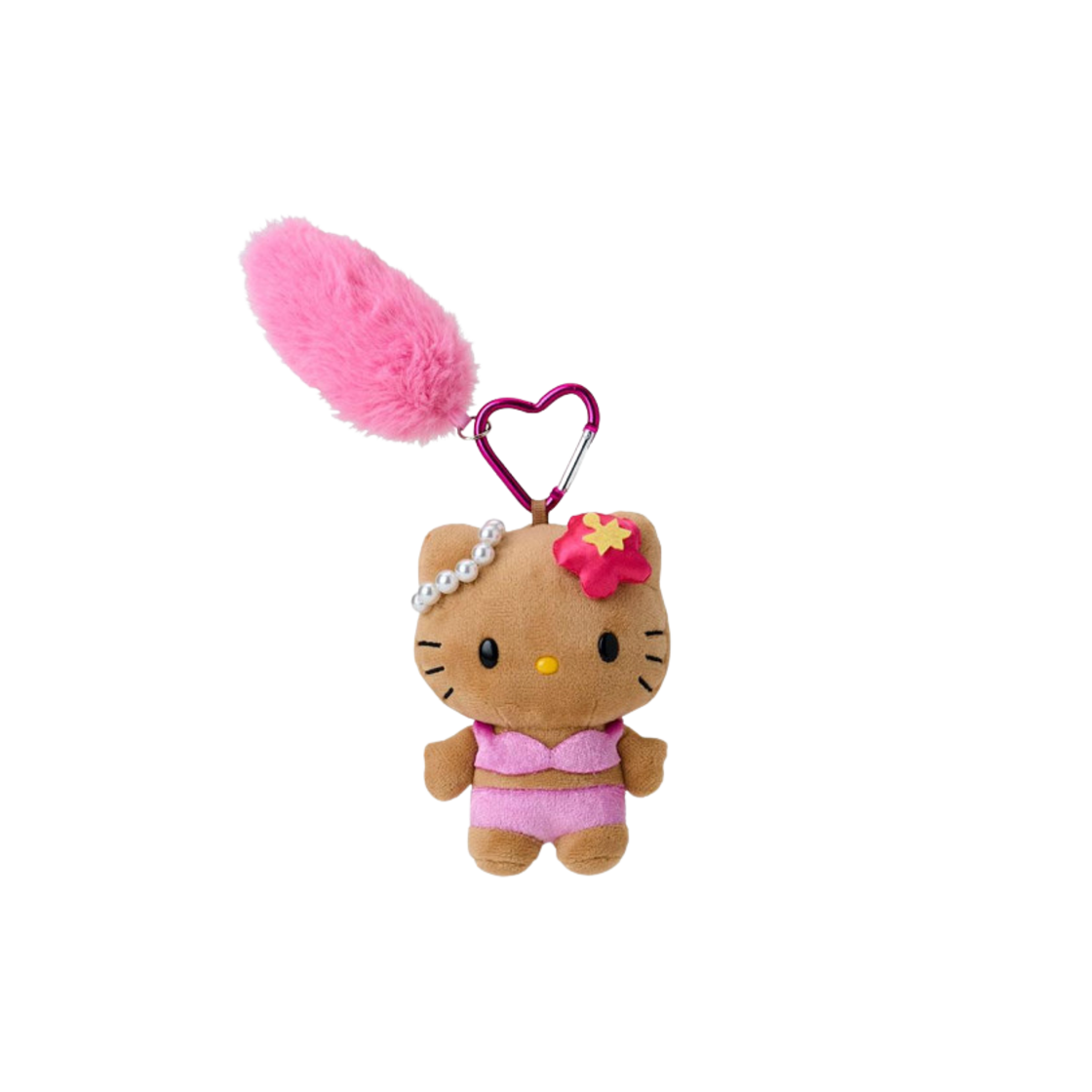 산리오 헬로키티 고고갸루 컬렉션 테일 마스코트 키체인 탄(Sanrio Hello Kitty Gogo Gal Collection Mascot Keychain with Tail Tan)