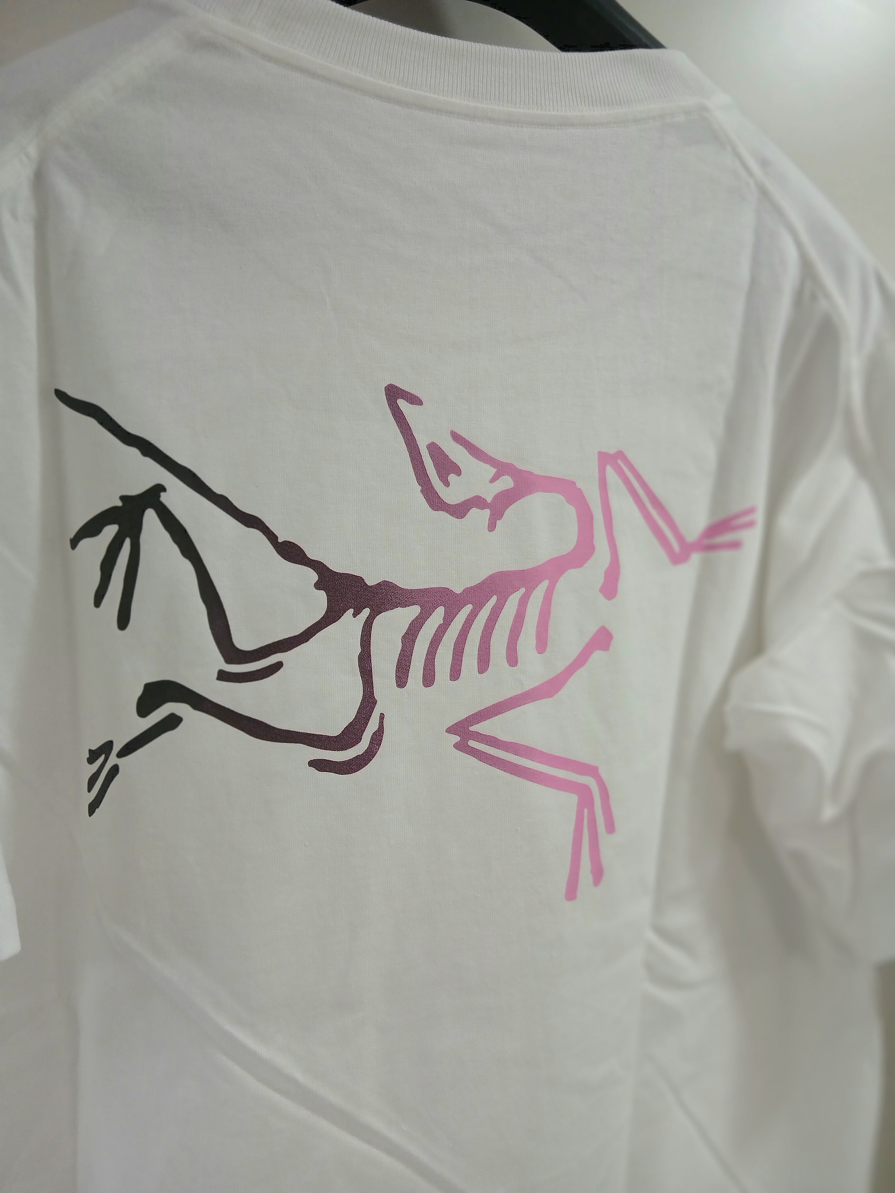 Arc'teryx Kragg Cotton Logo SS T-Shirt White Light Soul 착용 스타일 - 6