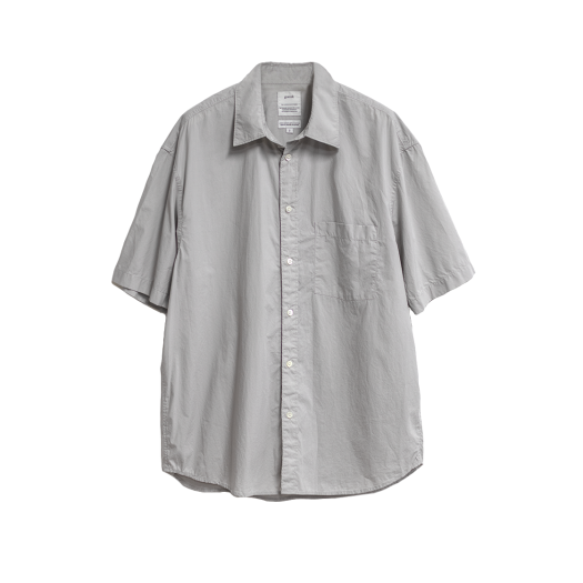 25SS.SH-001 Gonak Washed Glitch Half Shirt Cement Gray