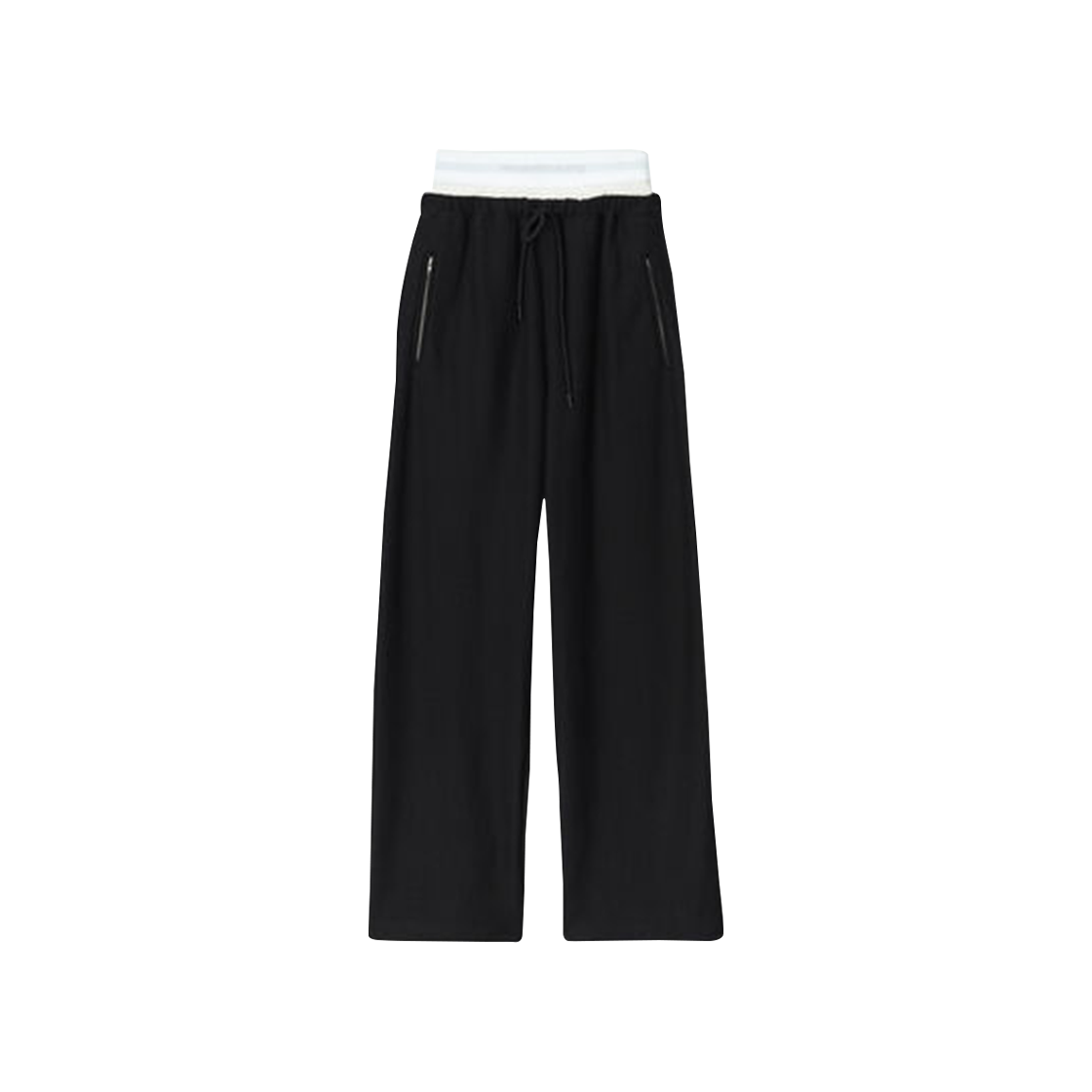 (W) 알렉산더 왕 로고 엘라스틱 스웨트팬츠 블랙((W) Alexander Wang Logo Elastic Sweatpants Black)