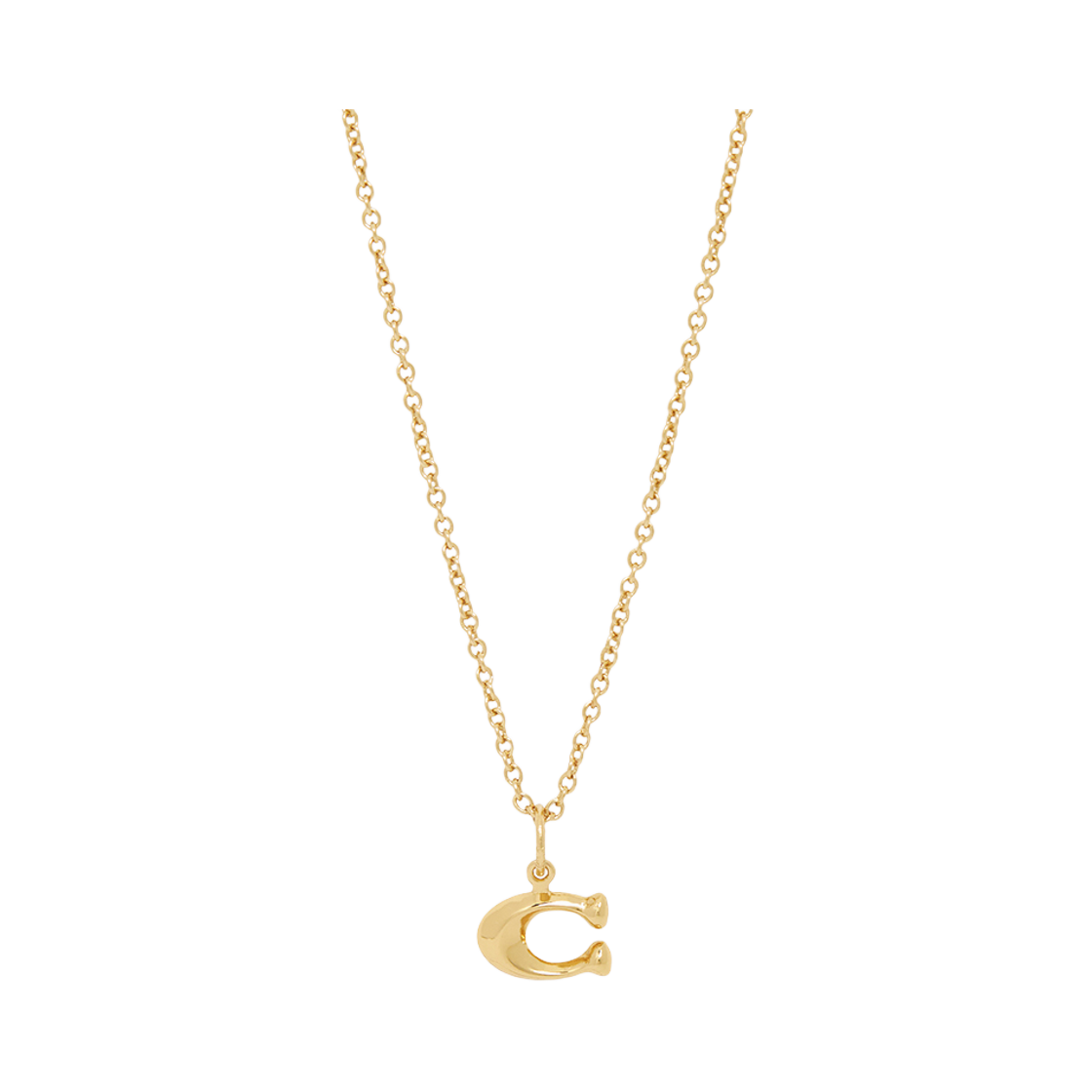 (W) 코치 시그니처 스타터 네클리스 골드((W) Coach Signature Starter Necklace Gold)