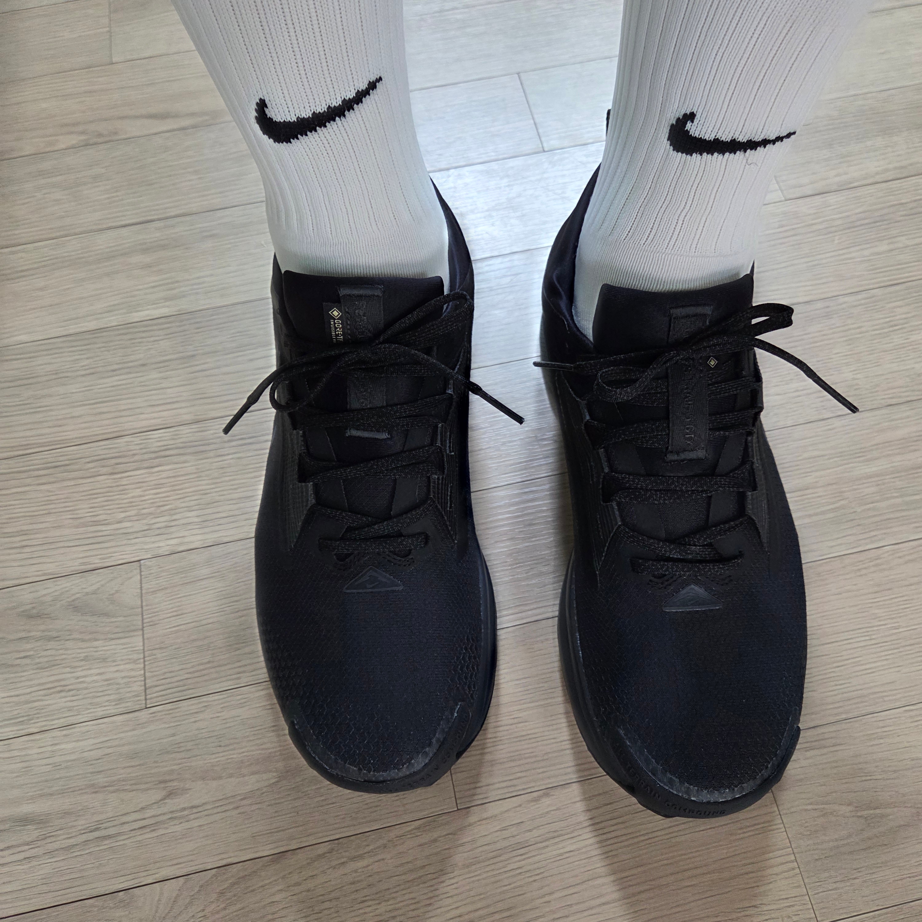 Nike Pegasus Trail 5 Gore-Tex Black 착용 스타일 - 2