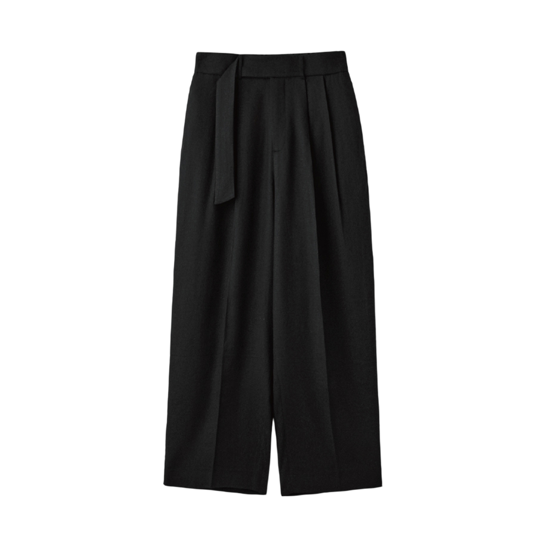 우마뭉 린넨 턱 팬츠 블랙