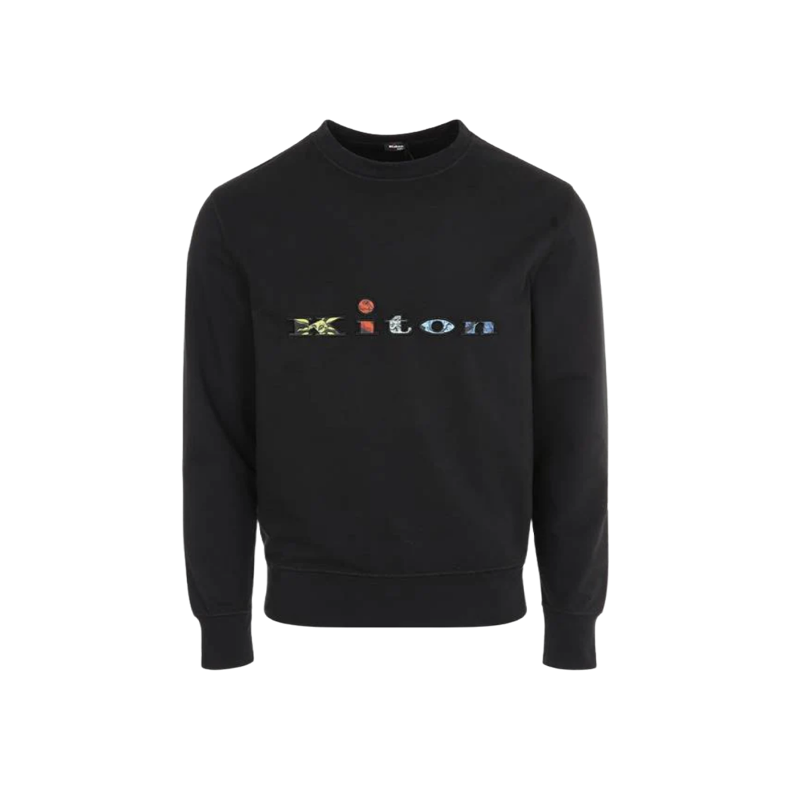 키톤 로고 프린트 스웨트셔츠 블랙(Kiton Logo Print Sweatshirt Black)