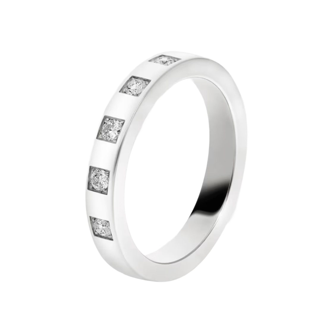 ITBR89GNO7S3 Bvlgari Vintage Platinum 5P Diamond Marry Me Ring Size 5.5 - 대표 이미지 #1
