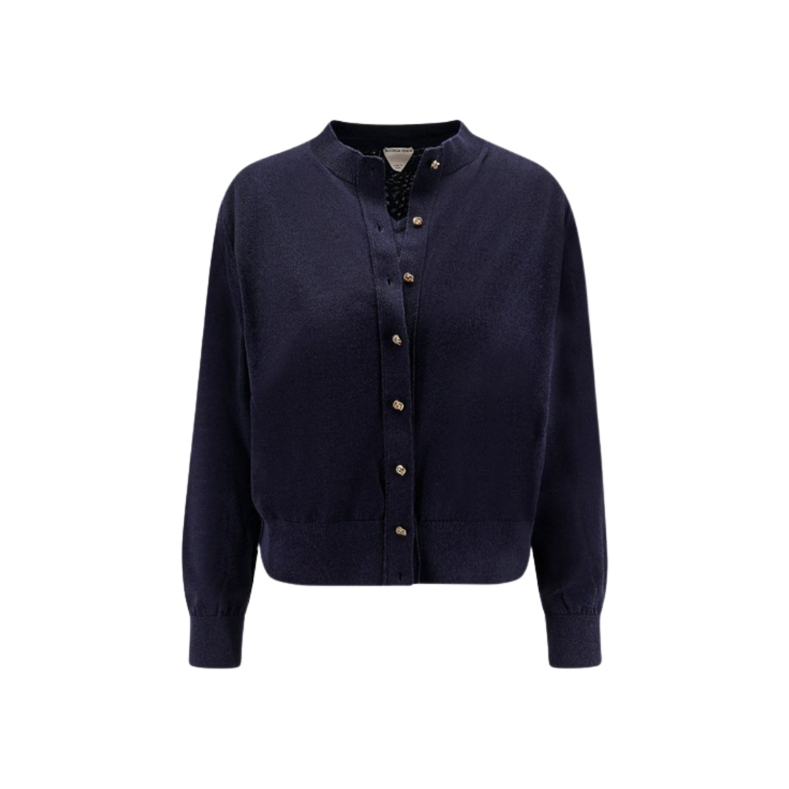 (W) 보테가 베네타 코튼 앤 비스코스 트윈세트 네이비((W) Bottega Veneta Cotton and Viscose Twinset Navy)