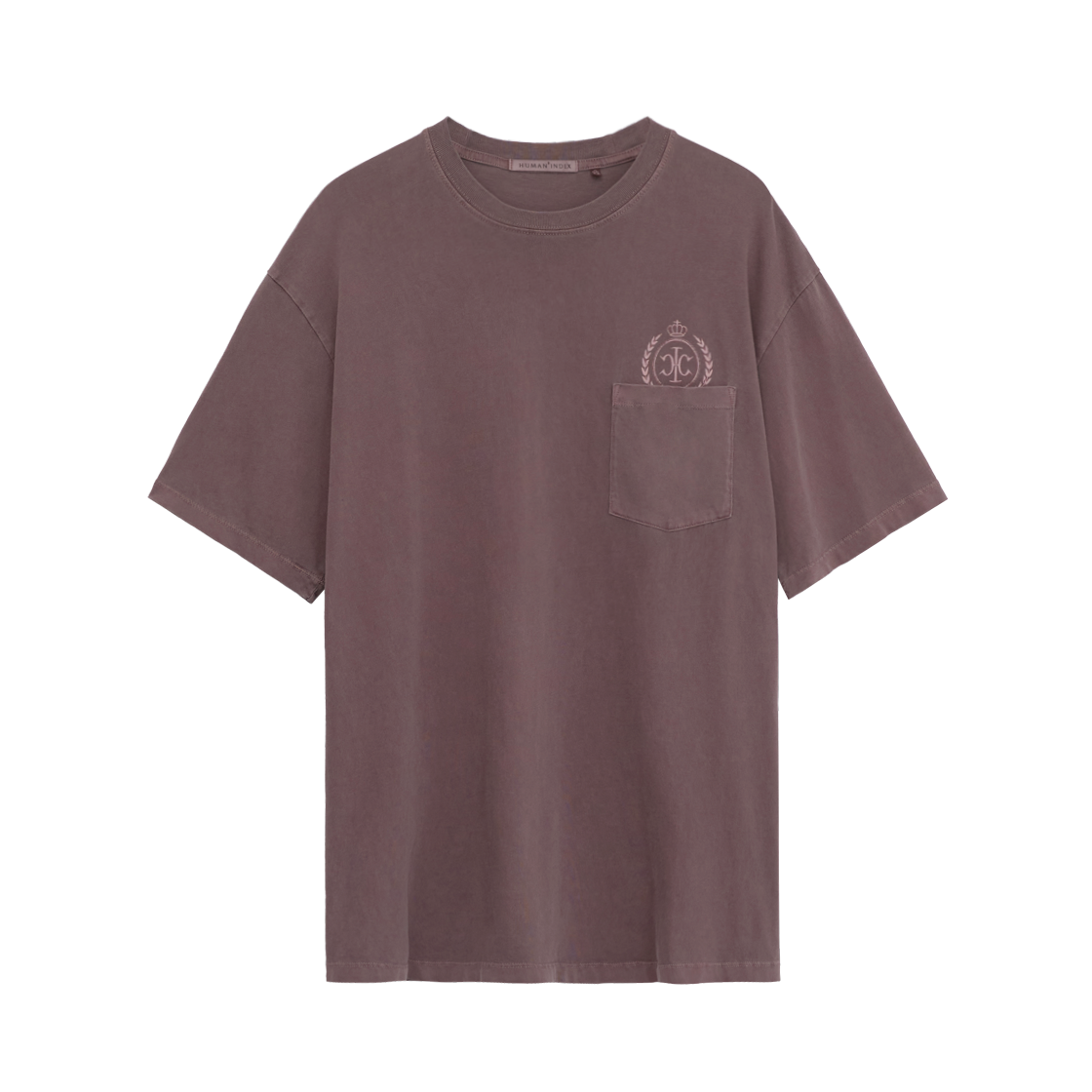 HM5TTS2051D5 Polyteru Human Index Human Pocket Emblem T-Shirt Dark Pink - 대표 이미지 #1