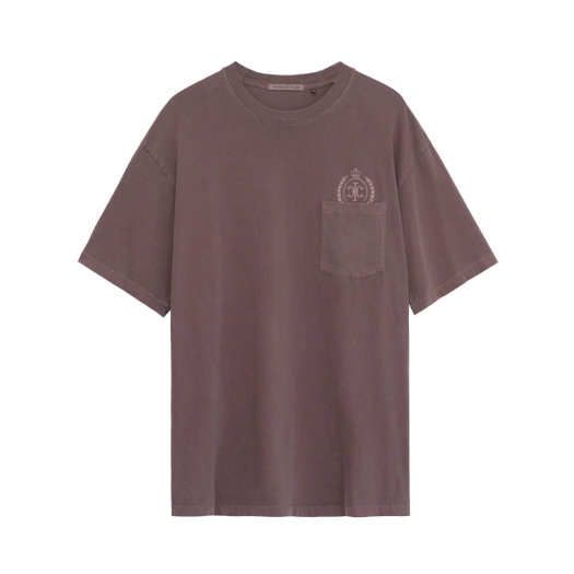 HM5TTS2051D5 Polyteru Human Index Human Pocket Emblem T-Shirt Dark Pink