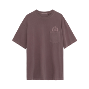 Polyteru Human Index Human Pocket Emblem T-Shirt Dark Pink