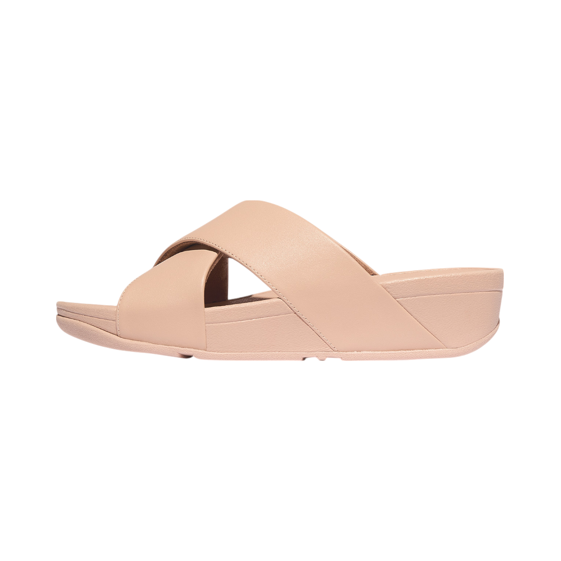 FFSO5E204I3 FITFLOP Lulu Cross Slide Sandals Women Leather Sandy Beige - #2