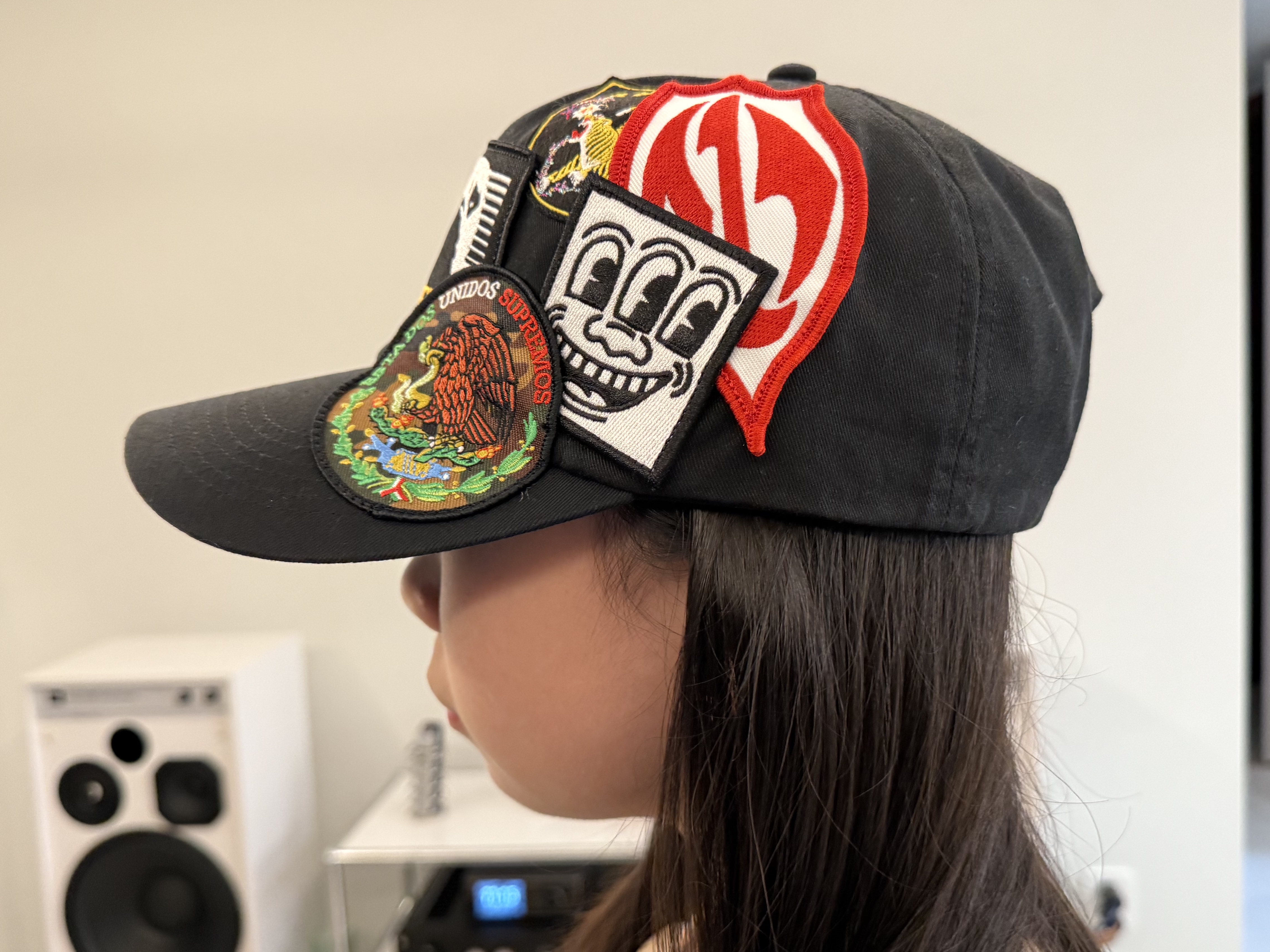 Supreme Patches 6-Panel Black - 25SS 착용 스타일 - 1