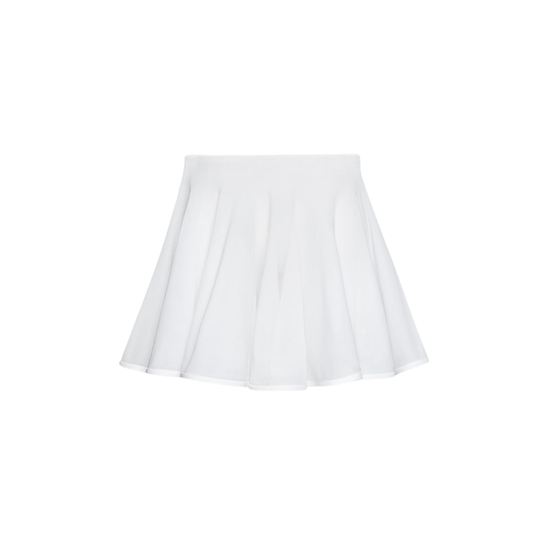 AA9J2306K053A-000 (W) Alaia Fine Knit Skater Skirt White