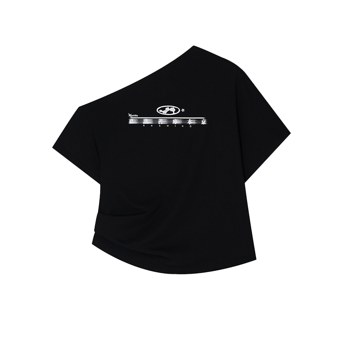 49851 Kashiko Zen One Shoulder Top Black