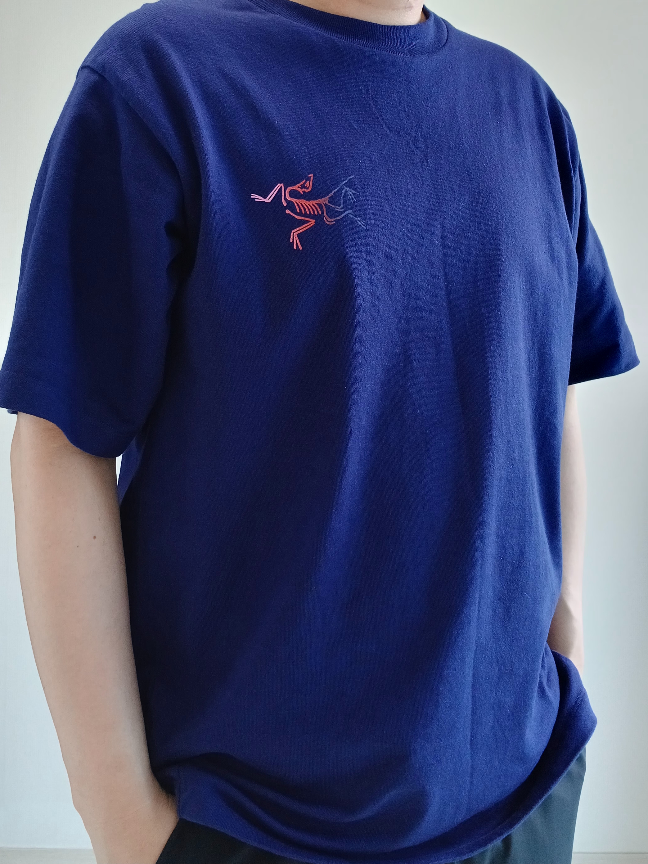Arc'teryx Kragg Cotton Logo SS T-Shirt Soulsonic Dynasty, Hoka Ora Athletic Slide Black White 착용 스타일 - 1