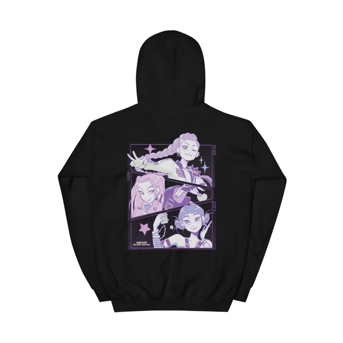 케이팝 데몬 헌터스 헌트릭스 후드 블랙(KPop Demon Hunters Huntrix Hoodie Black) - 2