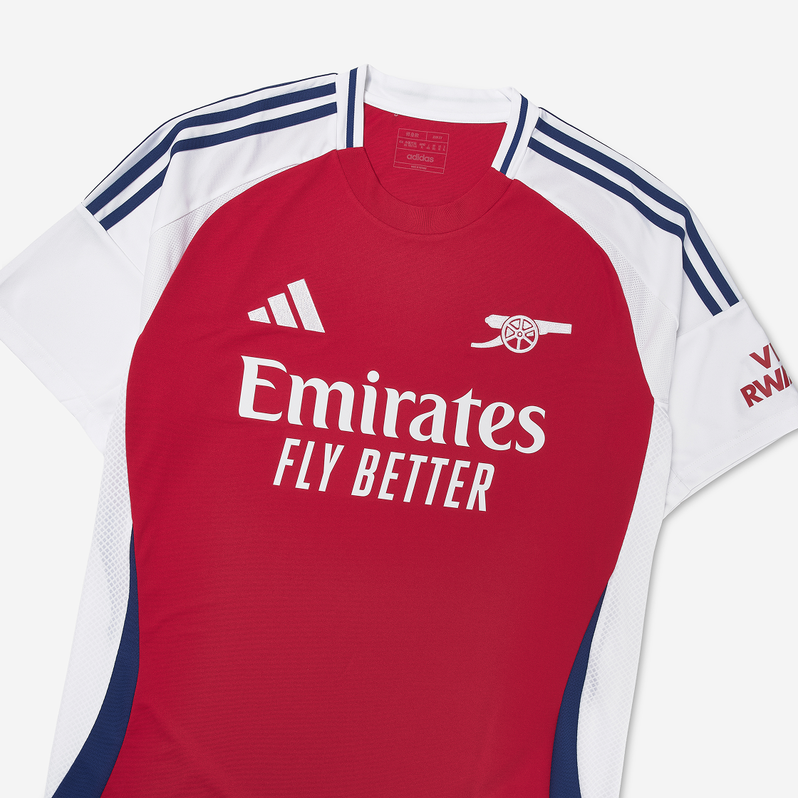 아디다스 아스널 2024/25 홈 저지 배러 스칼렛 화이트 - US 사이즈 (논 마킹 버전)(Adidas Arsenal 2024/25 Home Jersey Better Scarlet White - US Sizing (Non Marking Ver.)) - 3