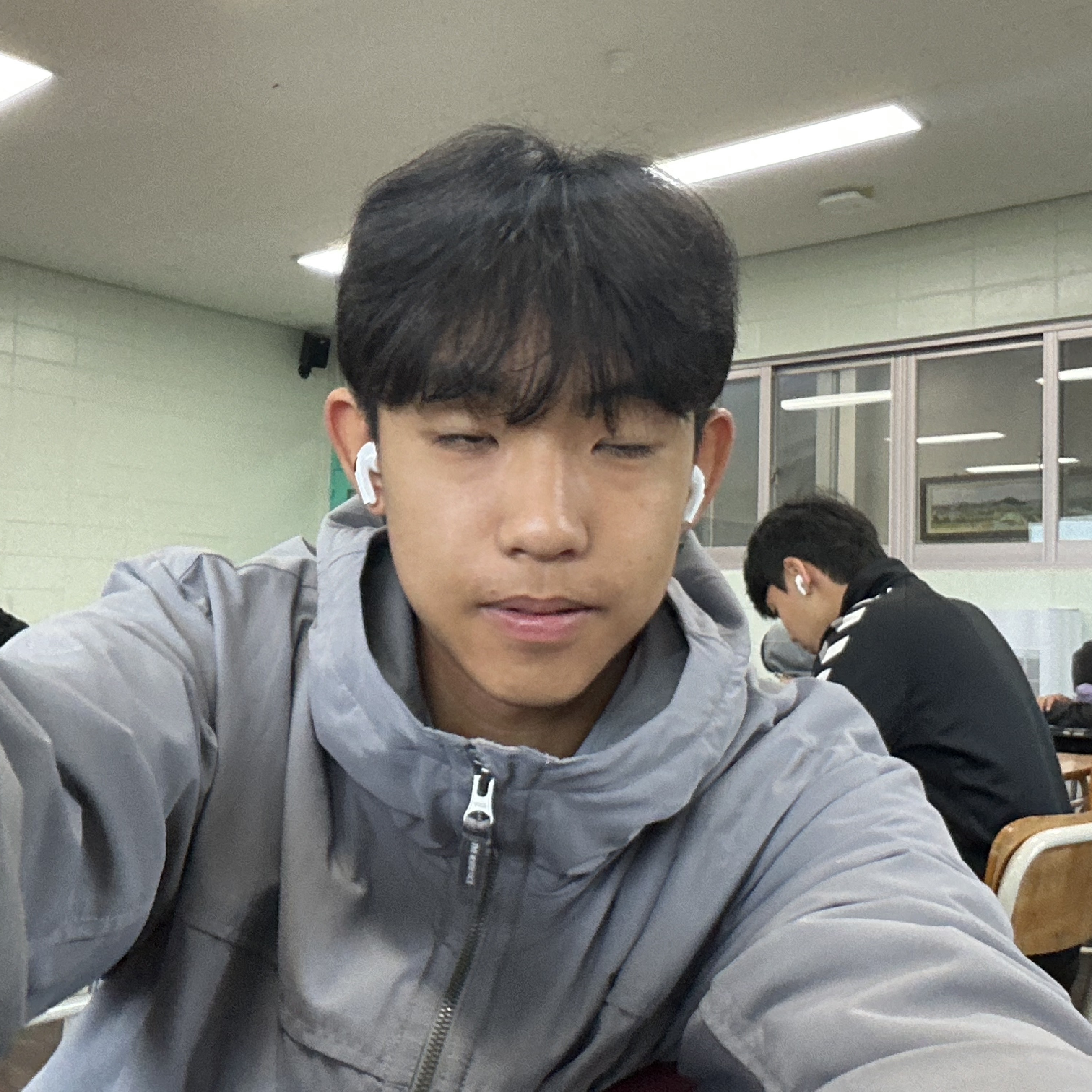 The North Face White Label Utility Heat Jacket Gray 착용 스타일 - 4
