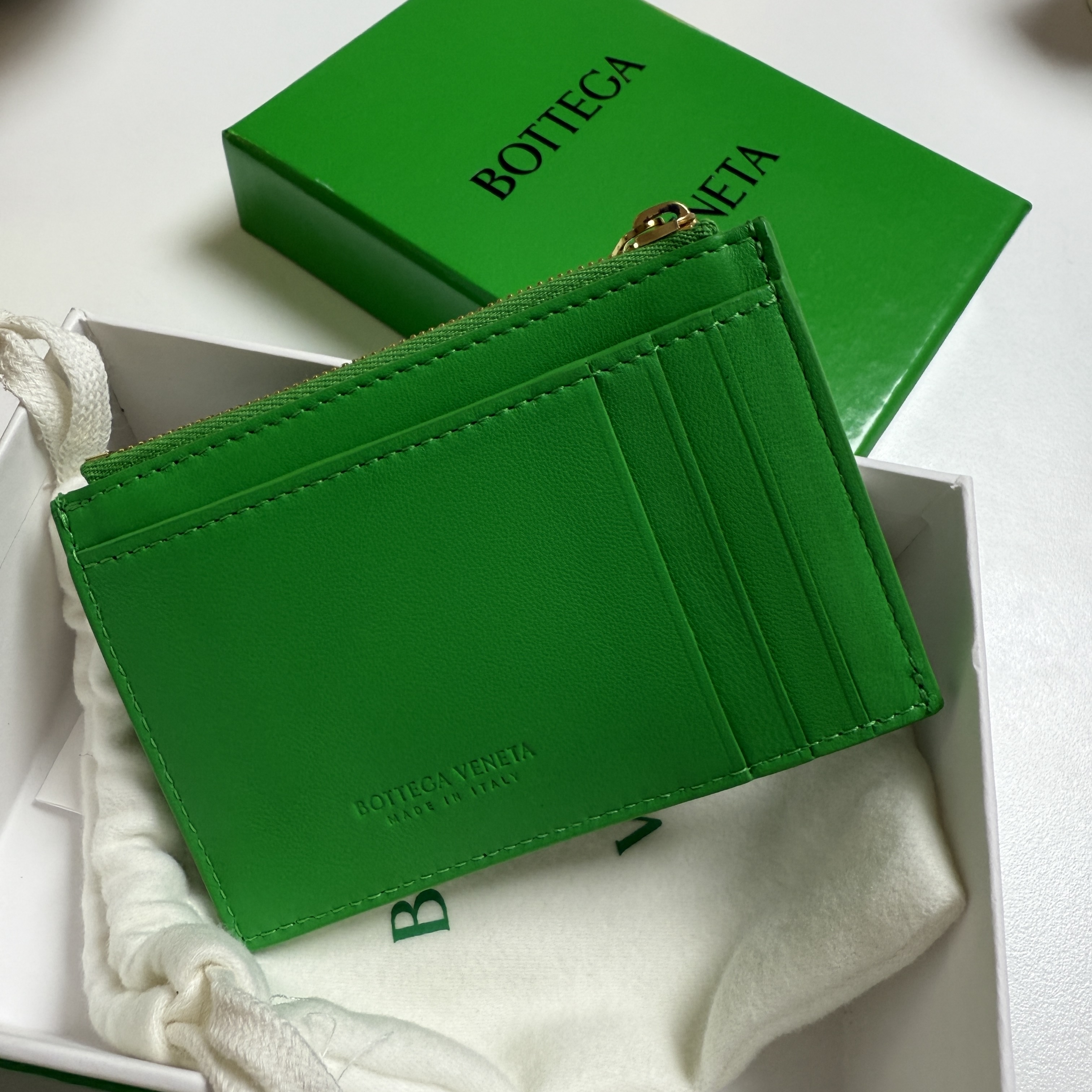 Bottega Veneta Zipped Card Case Parakeet 착용 스타일 - 2