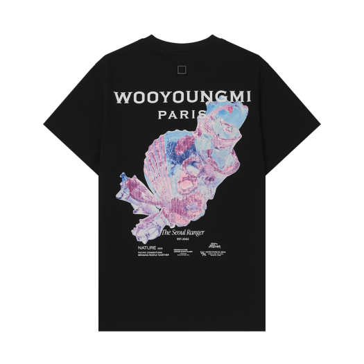 M251TS05708B (W) Wooyoungmi 3D Coral Back Logo T-Shirt Black - 25SS