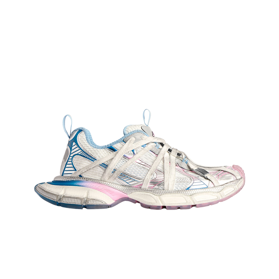 (W) 발렌시아가 3XL 익스트림 레이스 B 스니커즈 블루 핑크((W) Balenciaga 3XL Extreme Lace B  Sneakers Blue Pink) - 1