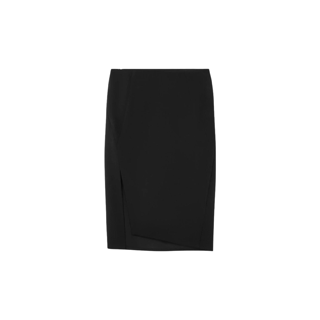 1015704-1A04649-1B000 (W) Versace Stretch Wool Midi Skirt Black