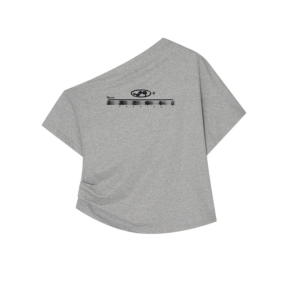 49854 Kashiko Zen One Shoulder Top Gray