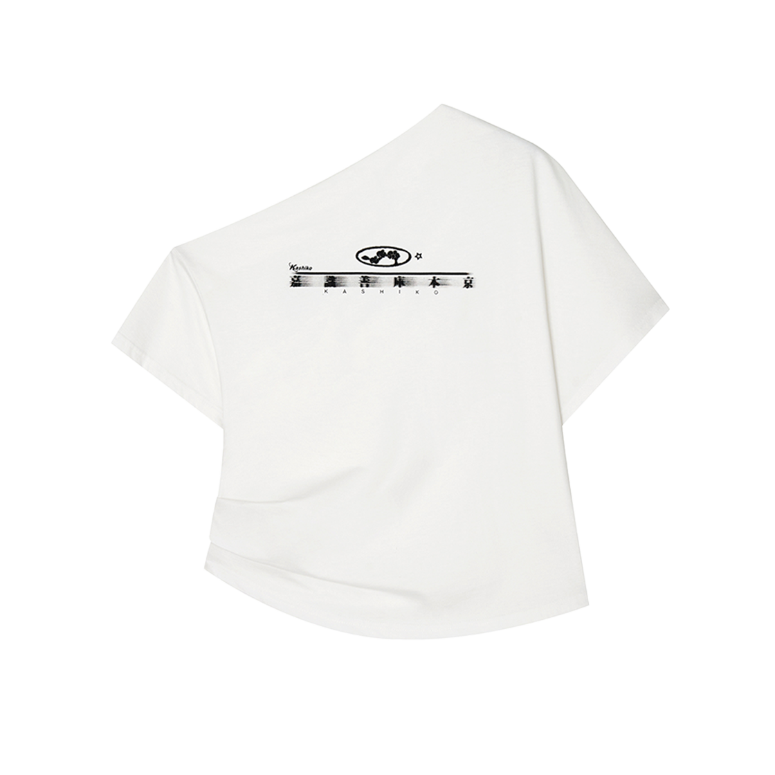 49857 Kashiko Zen One Shoulder Top White
