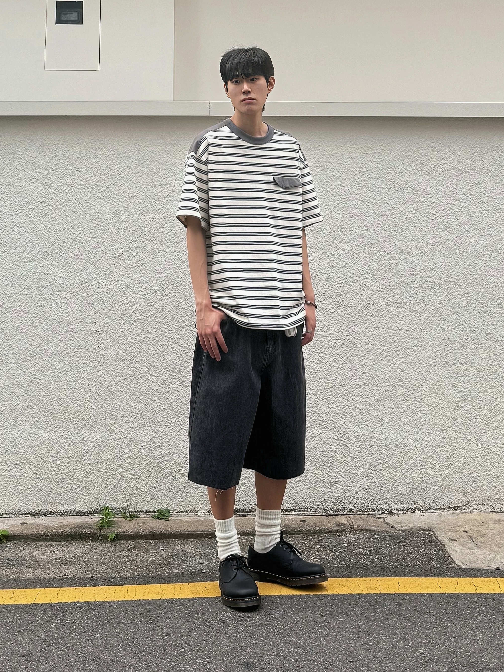 Dr. Martens 1461 Smooth Black, Dr. Martens 1461 Nappa Black 착용 스타일 - 1