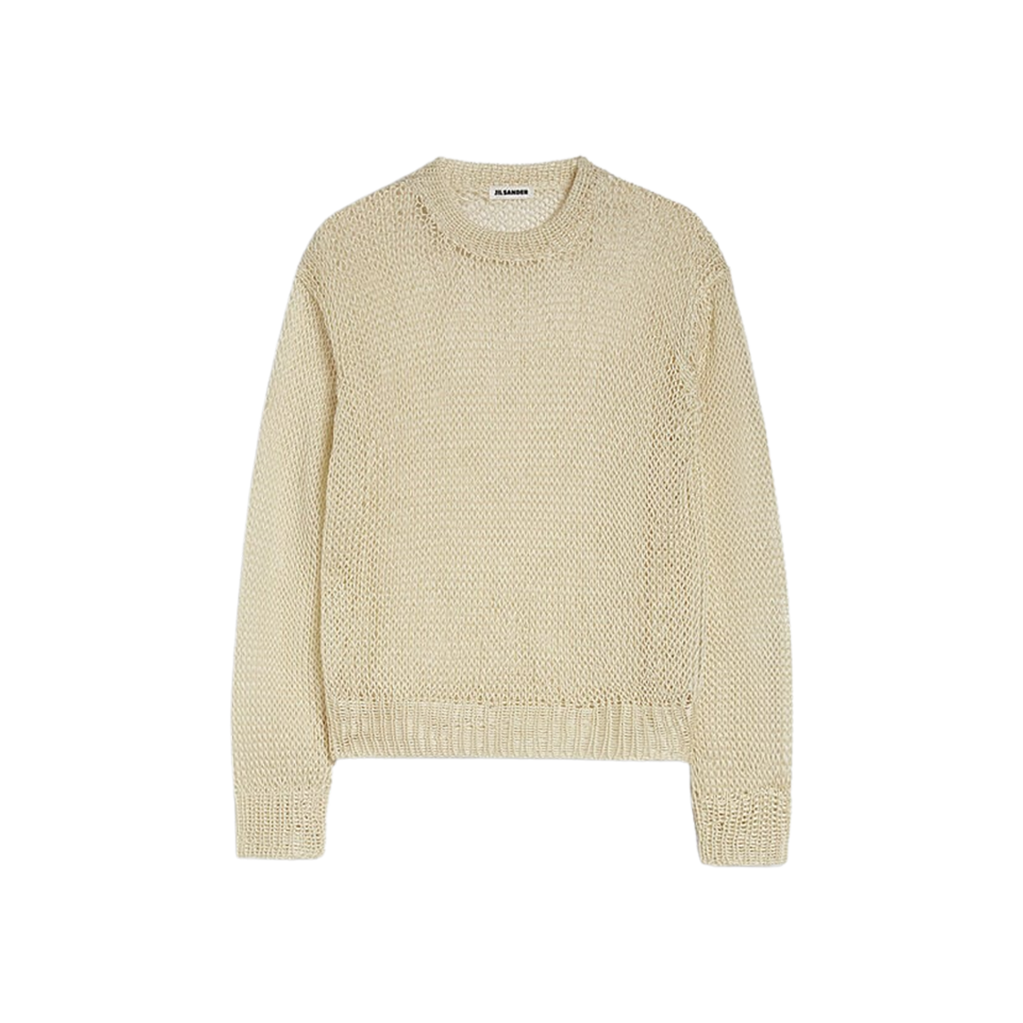 J02GP0209-J16135-105 (W) Jil Sander Silk Crewneck Sweater Chalk