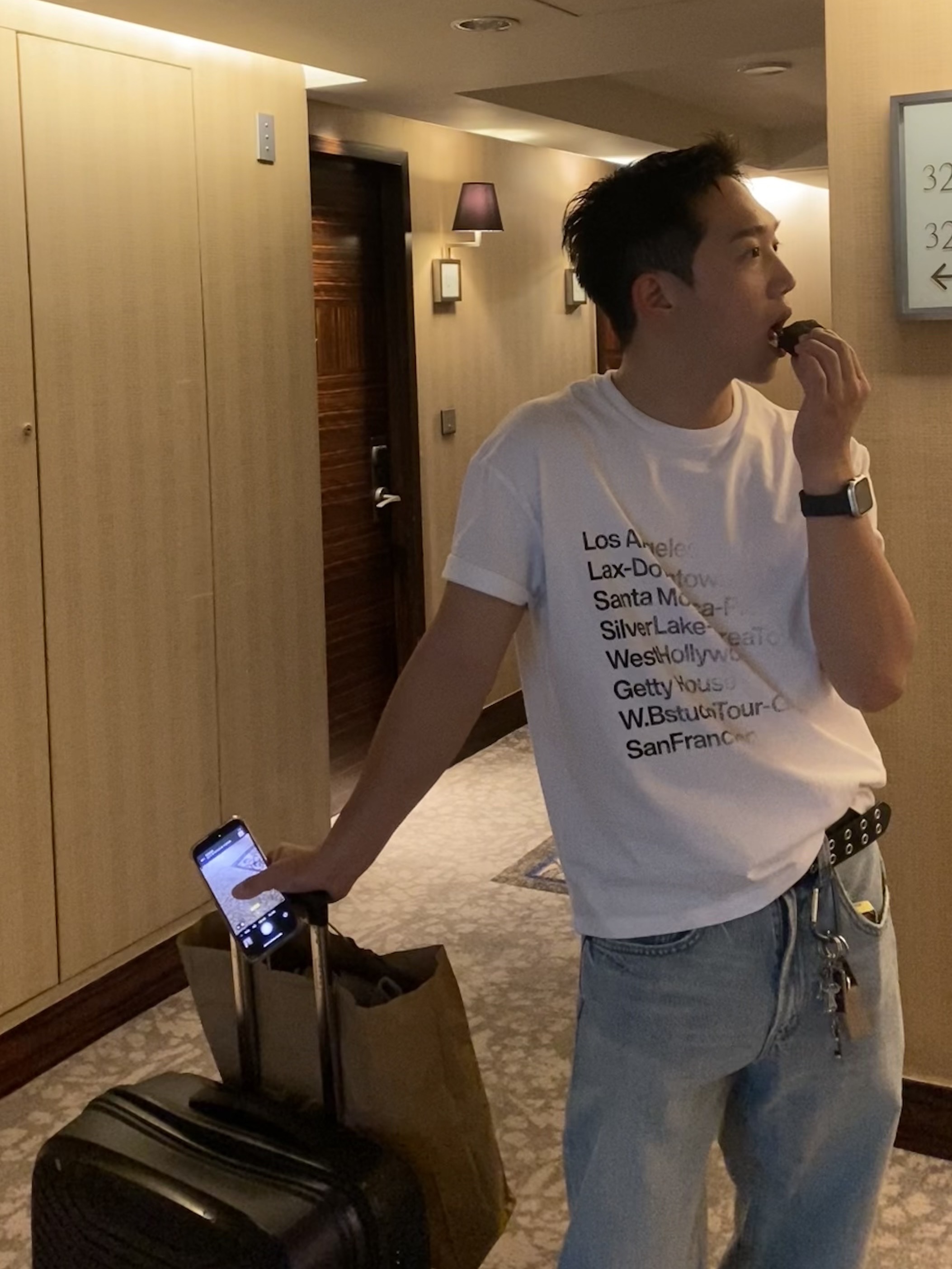 Millo Archive Faded Los Angeles T-Shirts White 착용 스타일 - 1