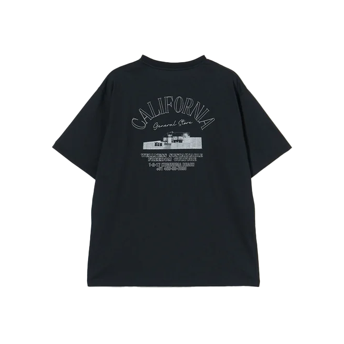 캘리포니아 제너럴 스토어 수베니어 랙 티셔츠 블랙 - 25FW(California General Store Souvenir Rack T-shirt Black - 25FW)