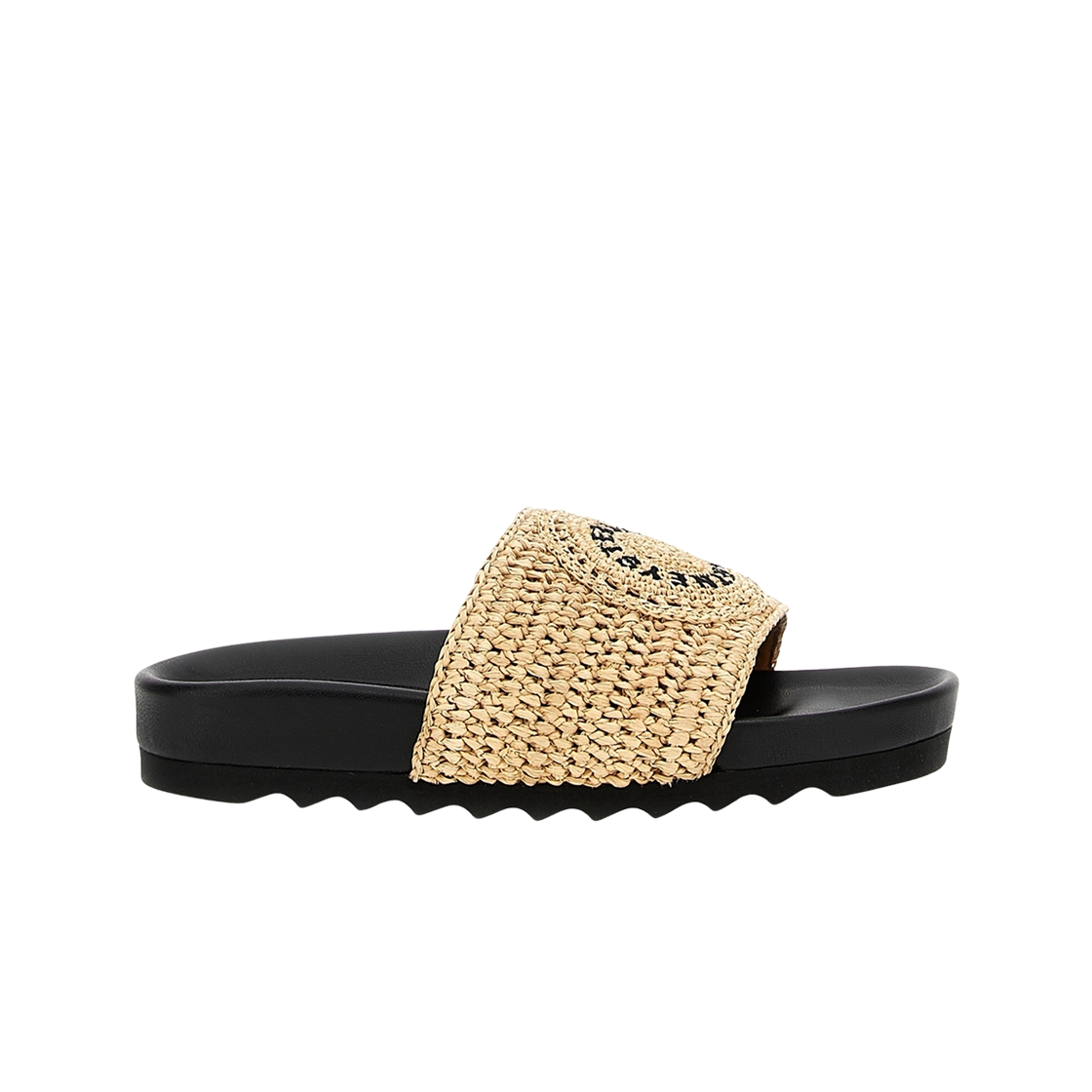 810387AFACL08536 (W) Stella McCartney Elyse Slide Sandals Beige Black