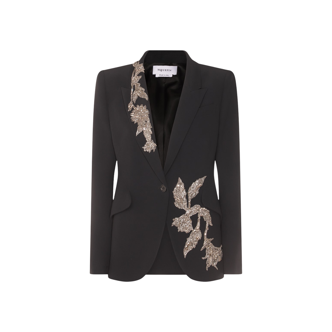 (W) 알렉산더 맥퀸 비스코스 블렌드 블레이저 블랙((W) Alexander McQueen Viscose Blend Blazer Black)