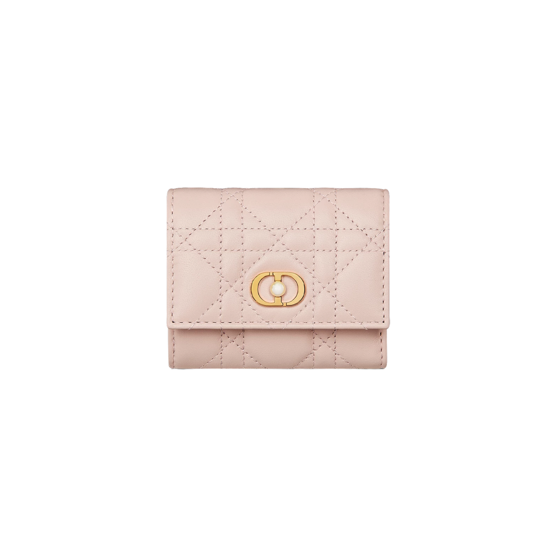 S3105UNJB-M413 Dior Jolie Hibiscus Wallet Cannage Lambskin Powder Pink