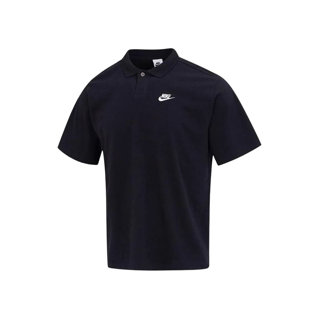 DX0618-010 Nike Club Lapel T-Shirt Black - Asia