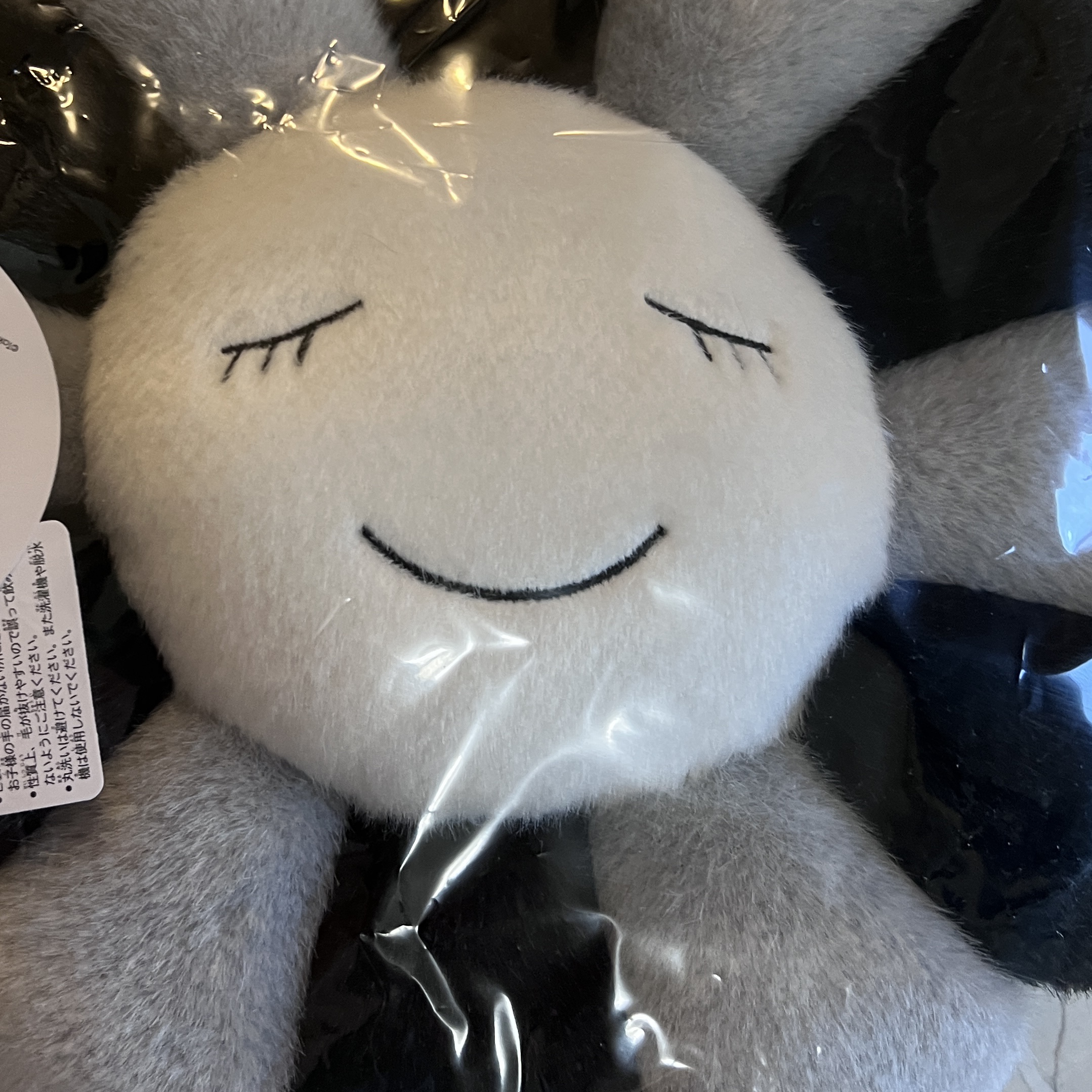 Kaikai Kiki Flower Cushion 30cm Grey Black 착용 스타일
