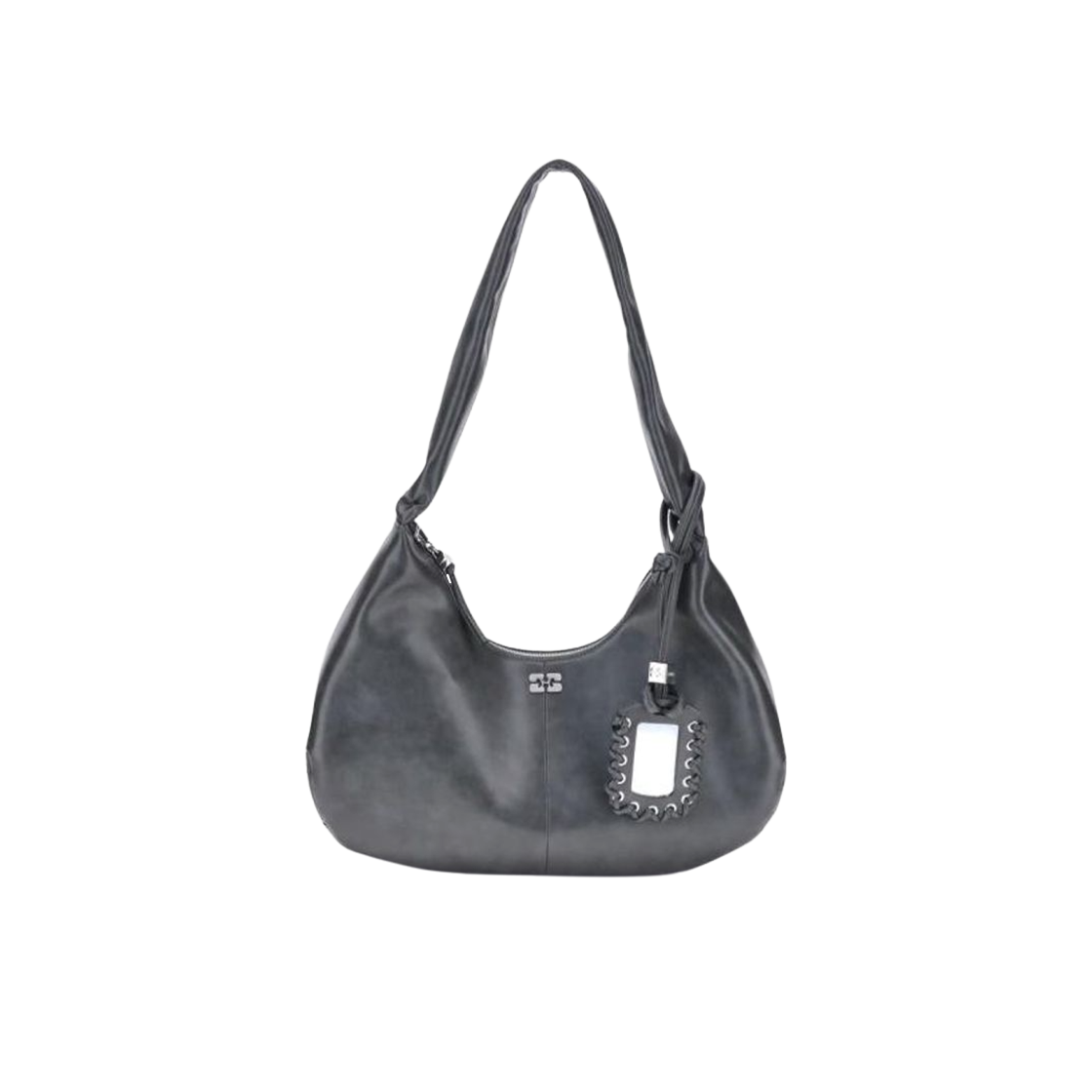 A6865-067 Ganni Medium Bou Hobo Bag Black