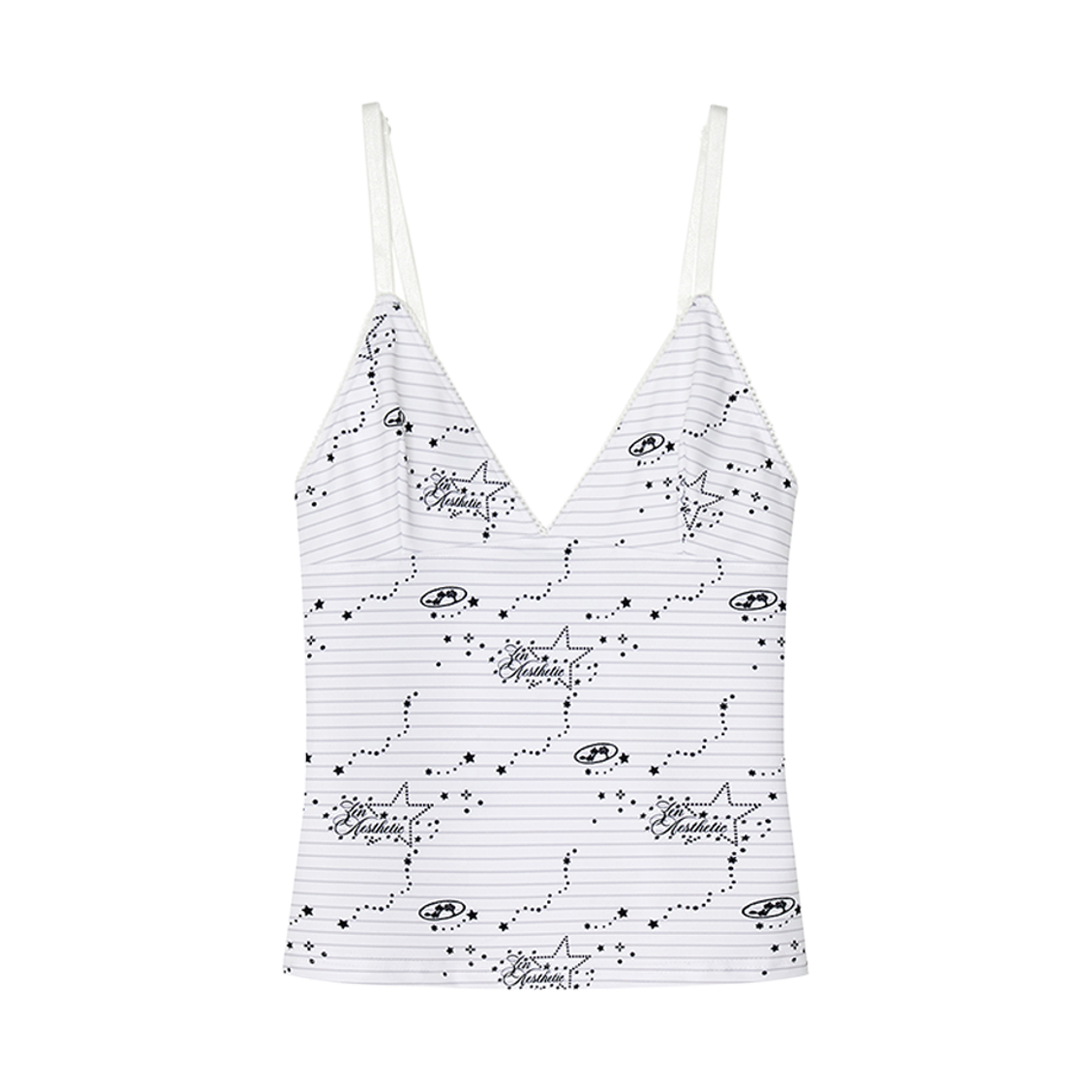 49886 Kashiko Cozy Camisole Top Stripe - 대표 이미지 #1