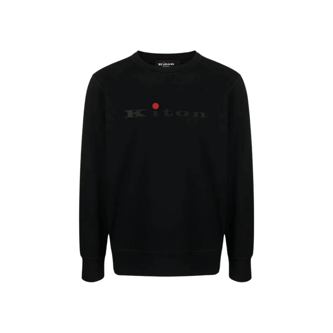 UMK0288 Kiton Logo Print Sweatshirt Black