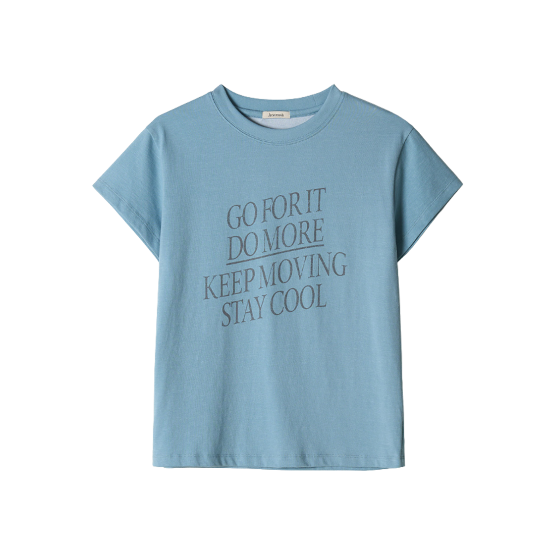 AM02T2516-MT (W) Aviemuah Vintage Lettering Graphic T-Shirt Mint