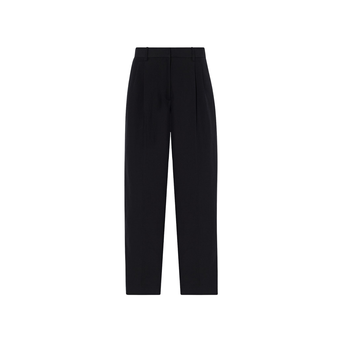 (W) 더 로우 울 앤 린넨 릴라 팬츠 블랙((W) The Row Lilas Pants in Wool and Linen Black)