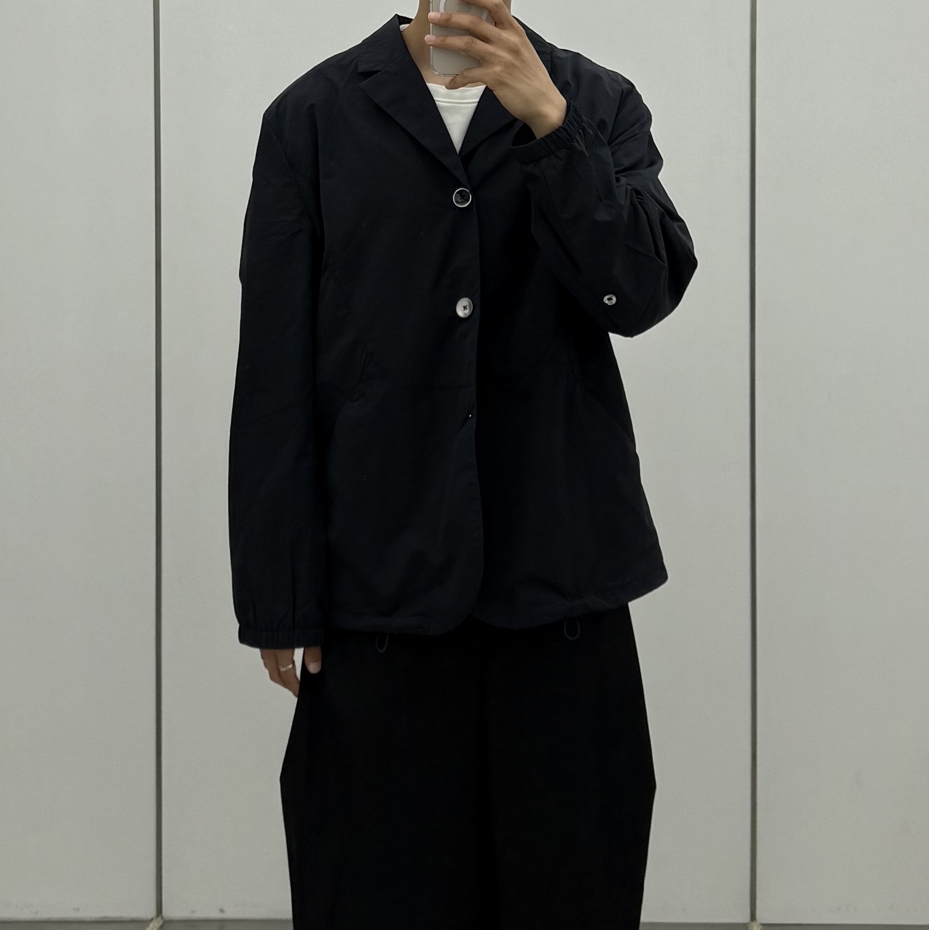Converse x Ader Error Blazer Jacket Black 착용 스타일 - 3