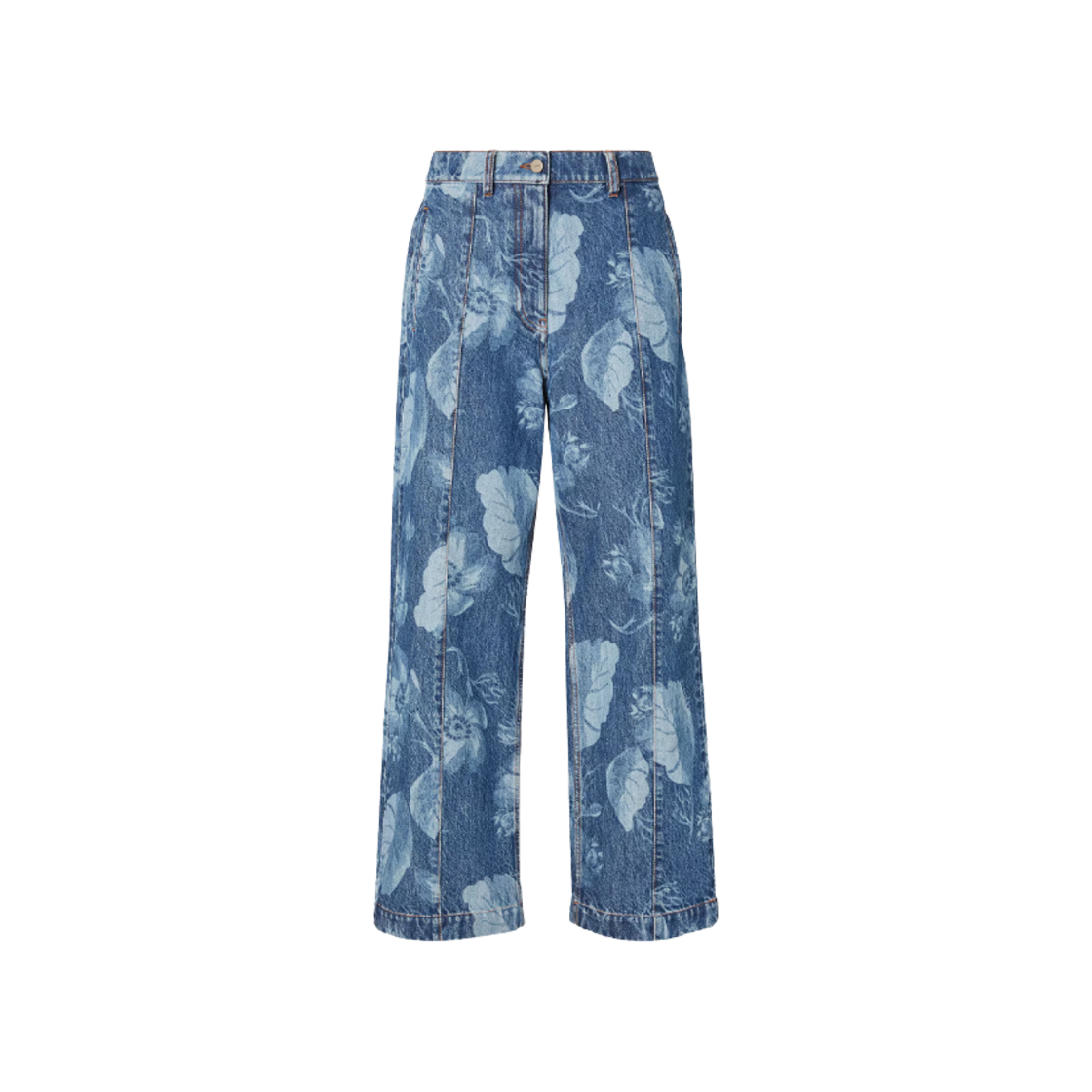 (W) 펜디 롱 진 데님 팬츠 블루((W) Fendi Long Jeans Denim Pants Blue)