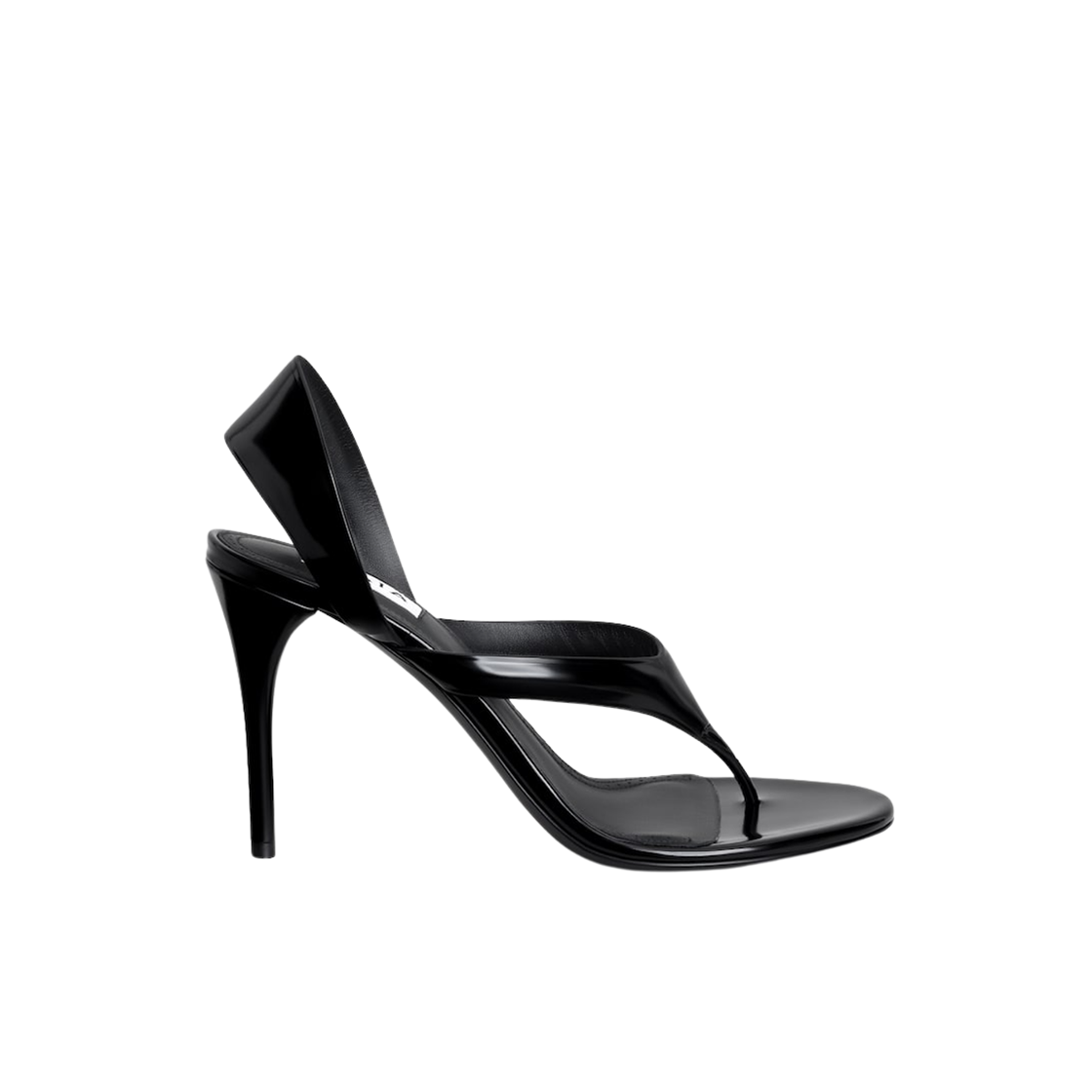 (W) 알라이아 인프라디토 레더 샌들 블랙((W) Alaia Infradito Sandals in Leather Black)