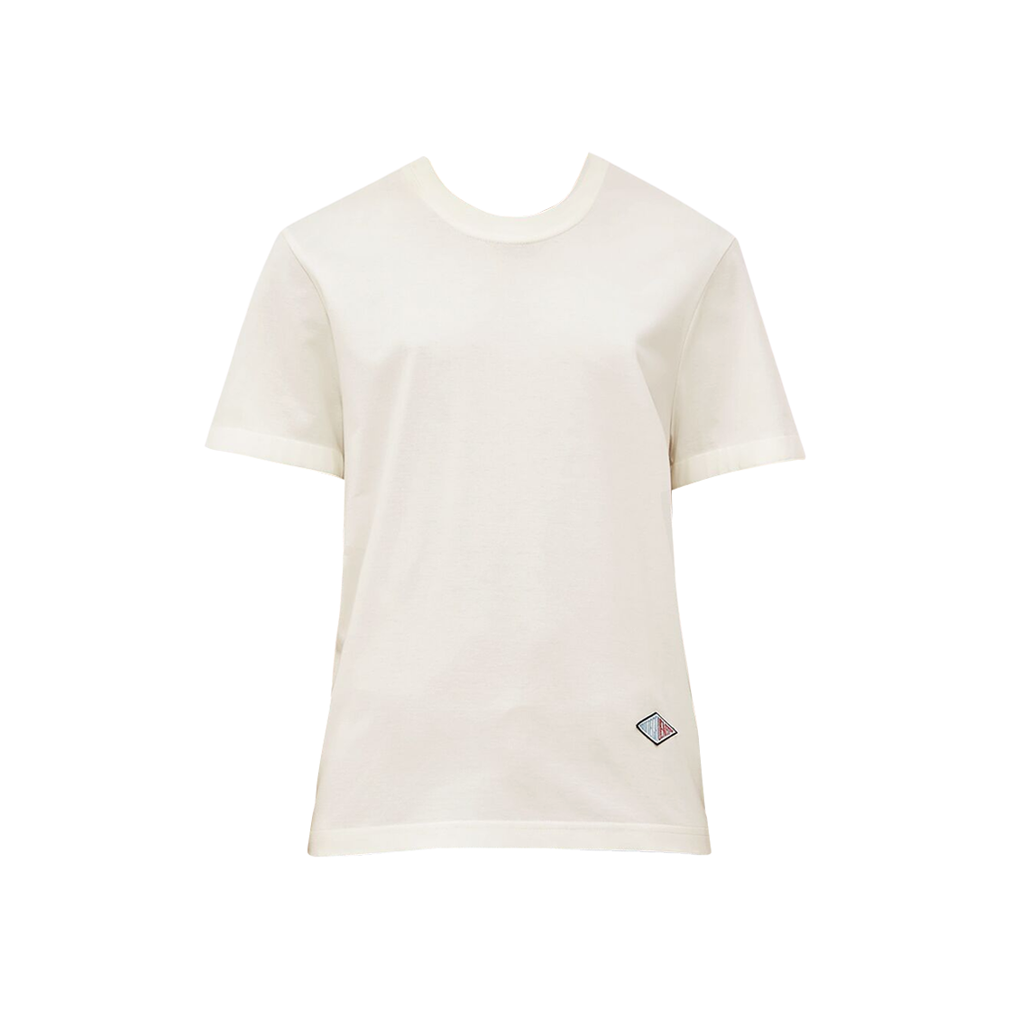 (W) 보테가 베네타 라이트 코튼 저지 티셔츠 초크((W) Bottega Veneta Light Cotton Jersey T-Shirt Chalk)