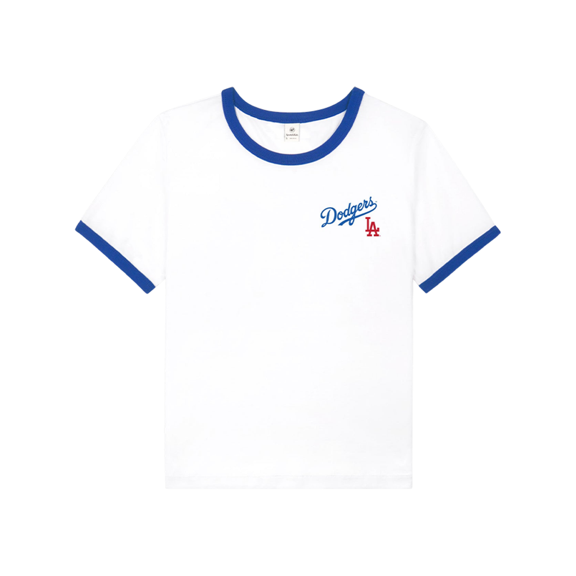 스포티 앤 리치 다저스 세리프 링거 티셔츠 화이트 팀 블루(Sporty & Rich Dodgers Serif Ringer T-Shirt White Team Blue) - 1