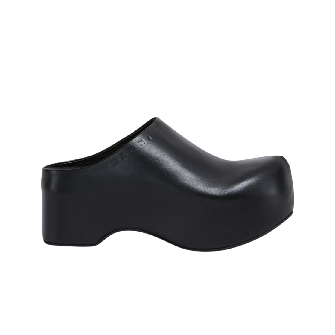(W) 마르니 레더 청키 클로그 사보 블랙((W) Marni Leather Chunky Clog Sabot Black)
